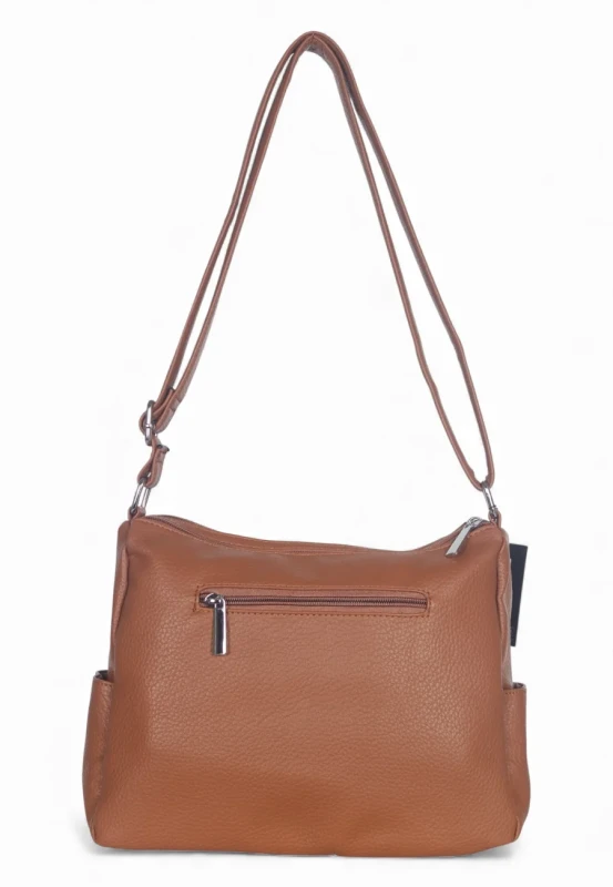 Praktyczna torebka damska na długim pasku 2 komory i 8 kieszonek