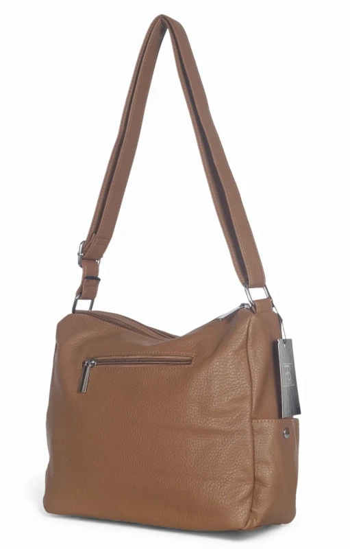 Praktyczna torebka damska na długim pasku 2 komory i 8 kieszonek