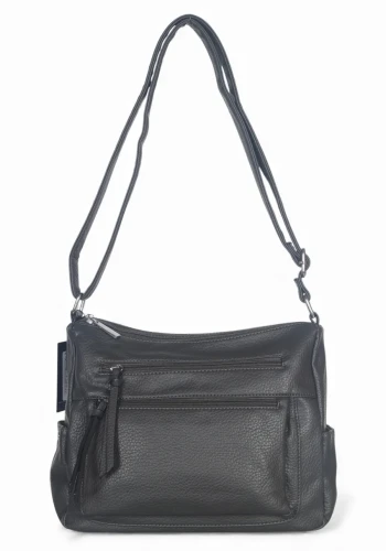 Praktyczna torebka damska na długim pasku 2 komory i 8 kieszonek 