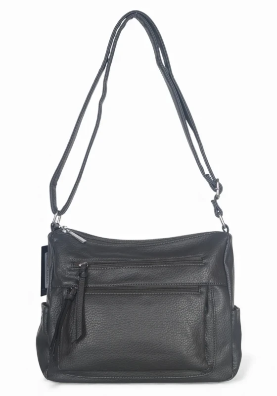 Praktyczna torebka damska na długim pasku 2 komory i 8 kieszonek