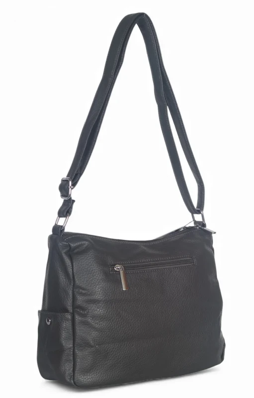 Praktyczna torebka damska na długim pasku 2 komory i 8 kieszonek