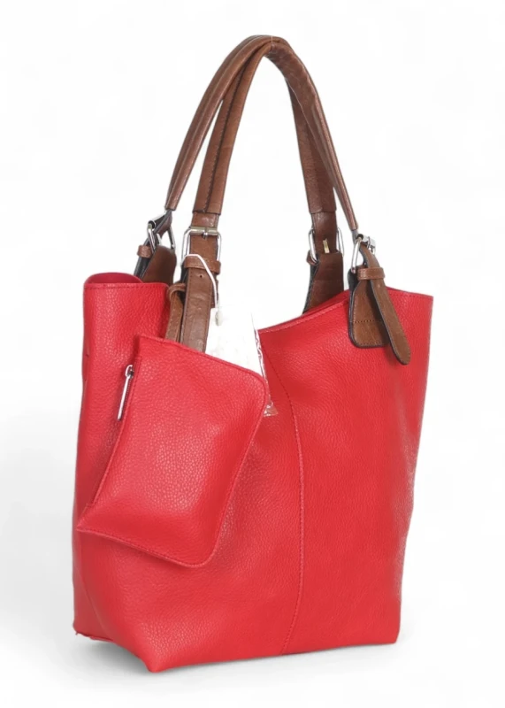 Torebka damska shopper 2w1 Saszetka na pasku