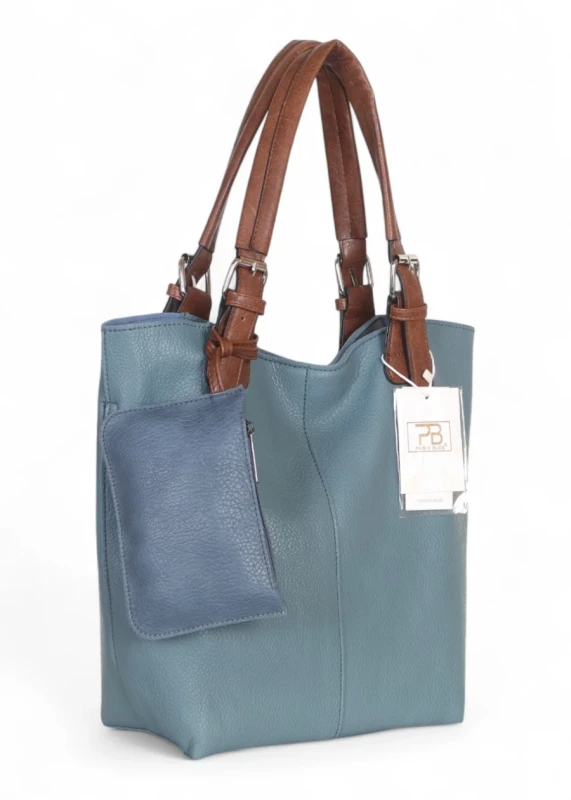 Torebka damska shopper 2w1 Saszetka na pasku