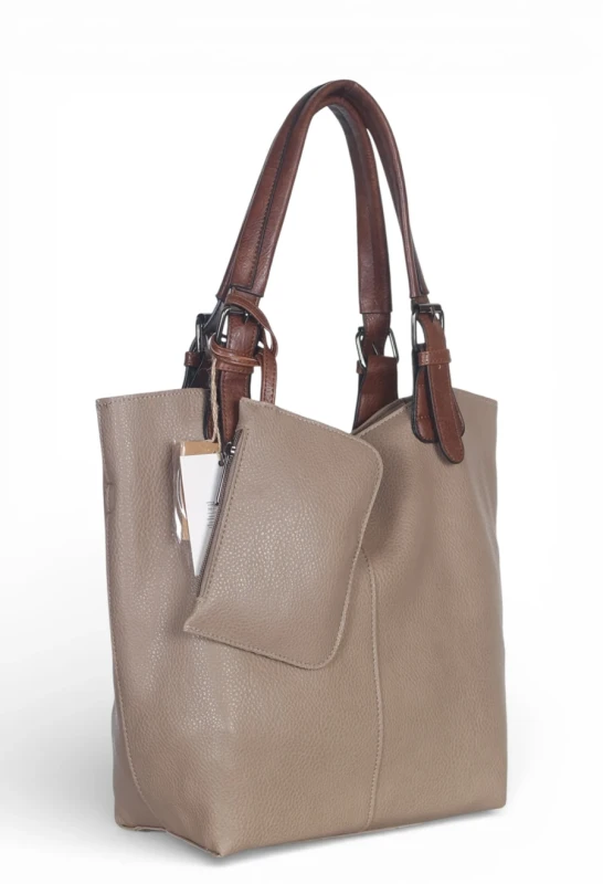 Torebka damska shopper 2w1 Saszetka na pasku