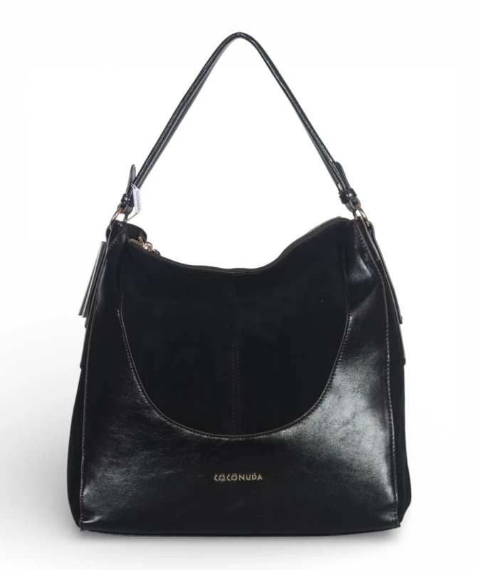 Coconuda Italy – torebka worek damska A4 skóra ekologiczna zamsz elegancka shopper bag