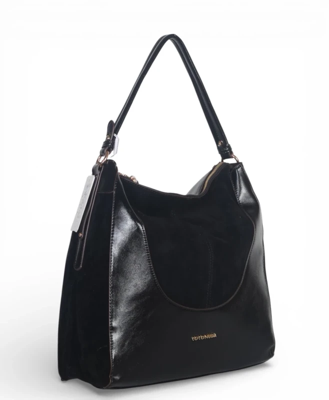 Coconuda Italy – torebka worek damska A4 skóra ekologiczna zamsz elegancka shopper bag