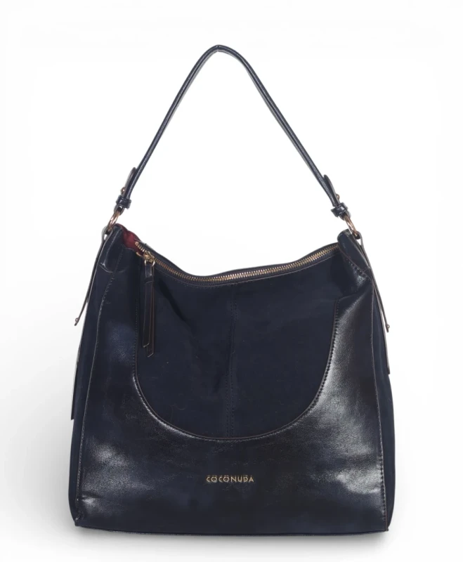 Coconuda Italy – torebka worek damska A4 skóra ekologiczna zamsz elegancka shopper bag