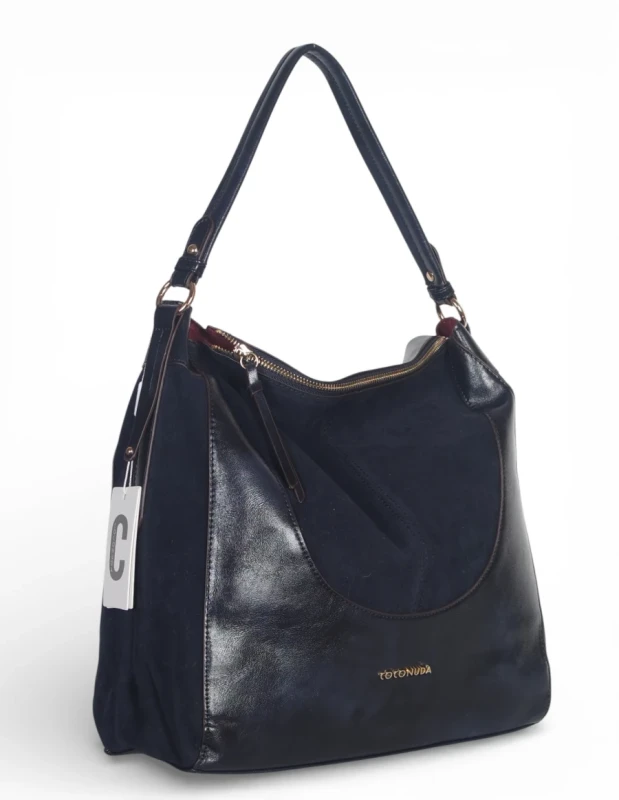 Coconuda Italy – torebka worek damska A4 skóra ekologiczna zamsz elegancka shopper bag