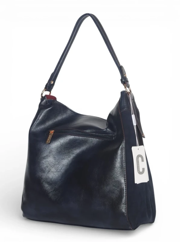 Coconuda Italy – torebka worek damska A4 skóra ekologiczna zamsz elegancka shopper bag