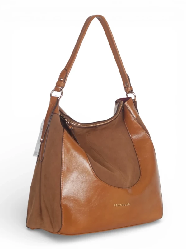 Coconuda Italy – torebka worek damska A4 skóra ekologiczna zamsz elegancka shopper bag