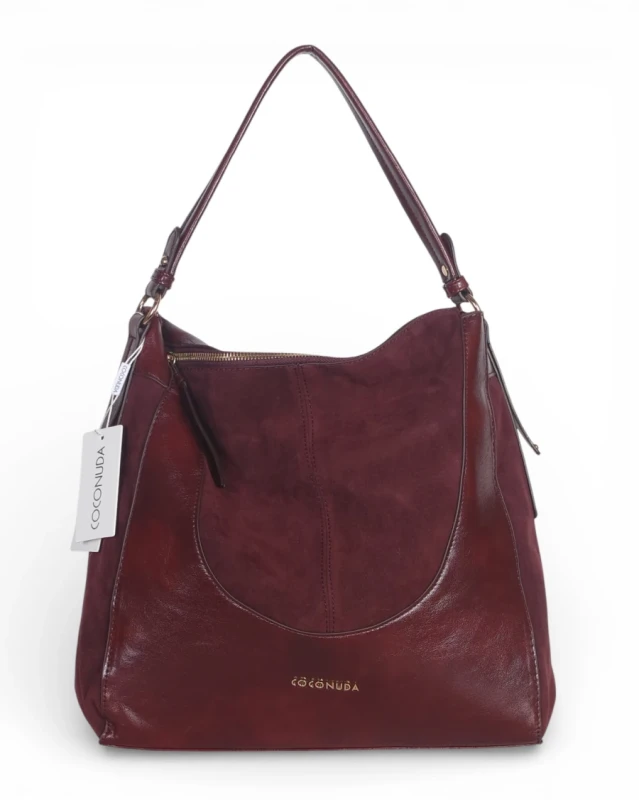 Coconuda Italy – torebka worek damska A4 skóra ekologiczna zamsz elegancka shopper bag