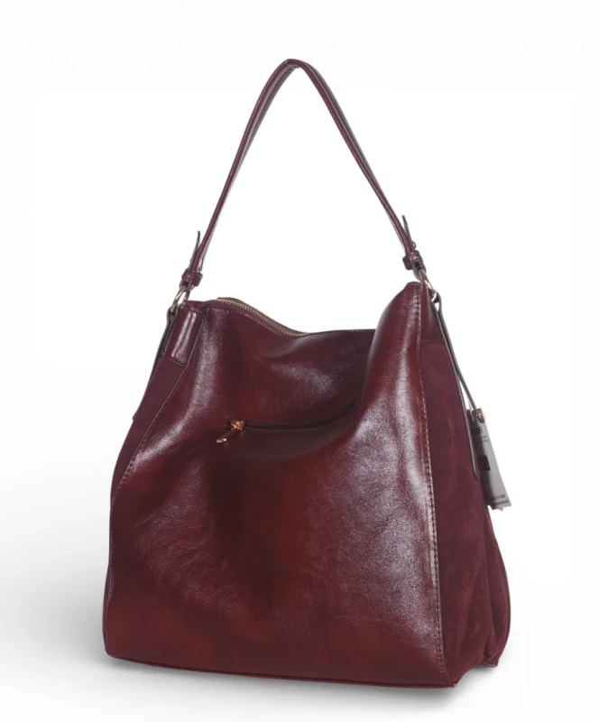 Coconuda Italy – torebka worek damska A4 skóra ekologiczna zamsz elegancka shopper bag