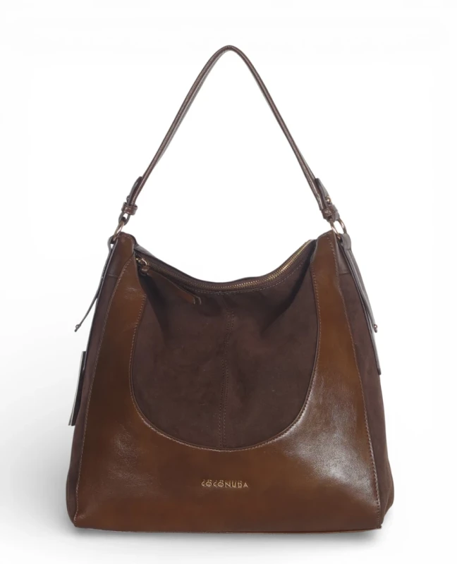 Coconuda Italy – torebka worek damska A4 skóra ekologiczna zamsz elegancka shopper bag