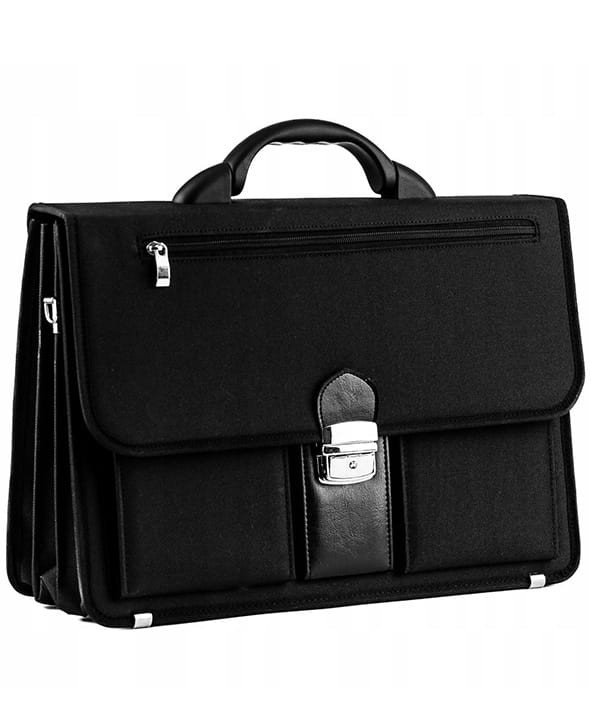 Teczka męska na laptopa Tizano – Aktówka z Cordury 600D – Czarna