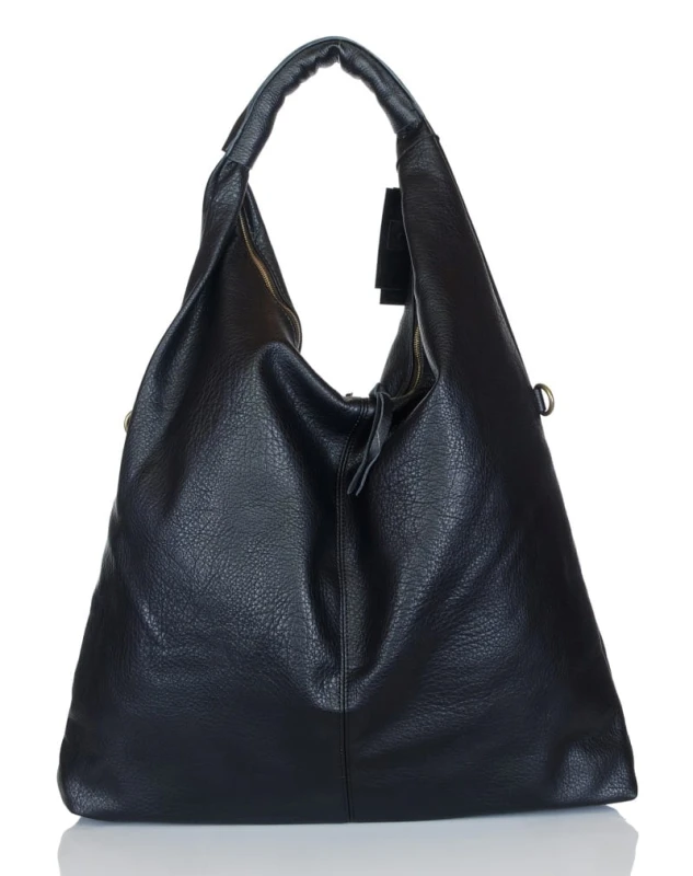 Zjawiskowy duży czarny Shopper Bag PB581