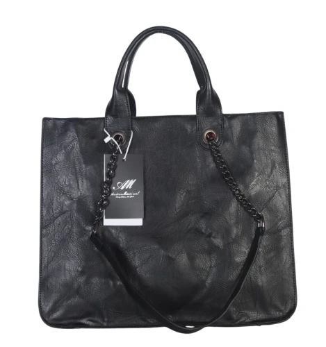 Andrea Massi Italy – duża torebka damska shopper bag A4 + listonoszka 2w1 eko skóra