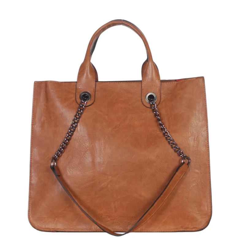 Andrea Massi Italy – duża torebka damska shopper bag A4 + listonoszka 2w1 eko skóra