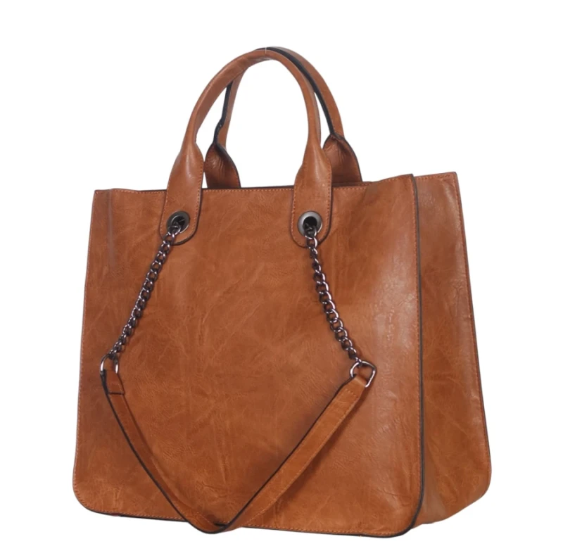 Andrea Massi Italy – duża torebka damska shopper bag A4 + listonoszka 2w1 eko skóra