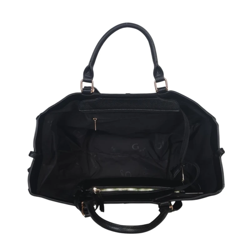 Torebka damska shopper bag eko zamsz Gallantry Paris – duża modna torba miejska A4 na ramię