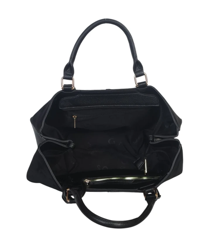 Torebka damska shopper bag eko zamsz Gallantry Paris – duża modna torba miejska A4 na ramię