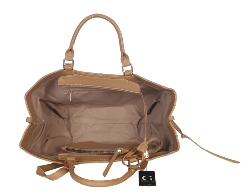 Torebka damska shopper bag eko zamsz Gallantry Paris – duża modna torba miejska A4 na ramię