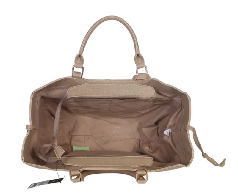 Torebka damska shopper bag eko zamsz Gallantry Paris – duża modna torba miejska A4 na ramię