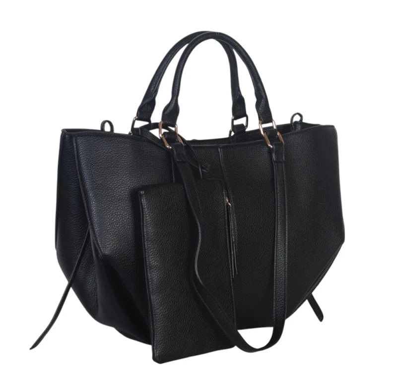 Torebka damska shopper bag Gallantry Paris – duża modna torba miejska A4 na ramię z saszetką
