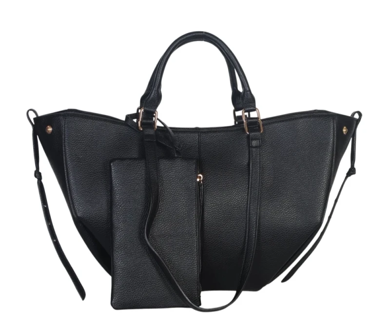 Torebka damska shopper bag Gallantry Paris – duża modna torba miejska A4 na ramię z saszetką