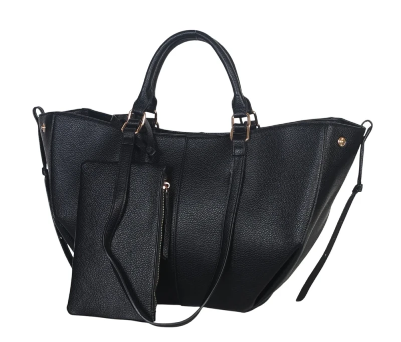 Torebka damska shopper bag Gallantry Paris – duża modna torba miejska A4 na ramię z saszetką