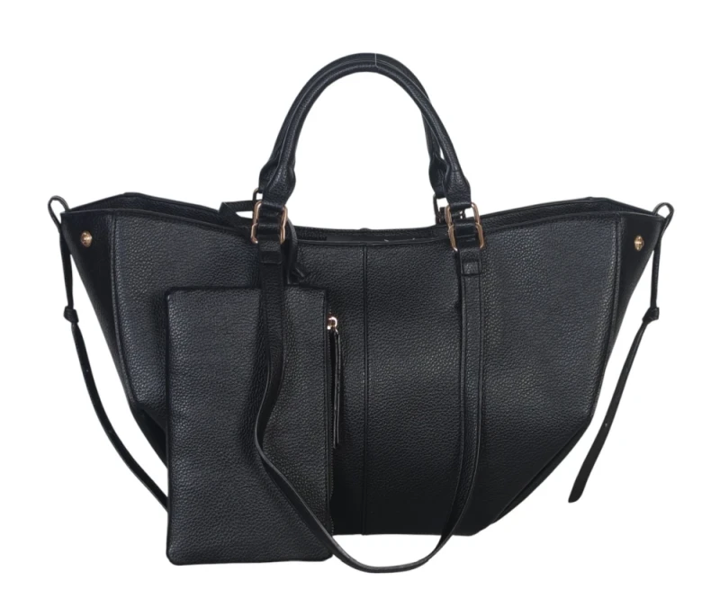Torebka damska shopper bag Gallantry Paris – duża modna torba miejska A4 na ramię z saszetką