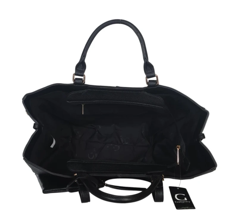 Torebka damska shopper bag Gallantry Paris – duża modna torba miejska A4 na ramię z saszetką