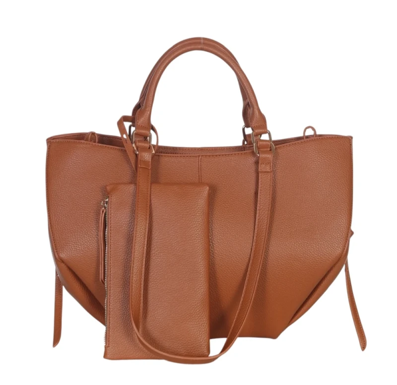 Torebka damska shopper bag Gallantry Paris – duża modna torba miejska A4 na ramię z saszetką