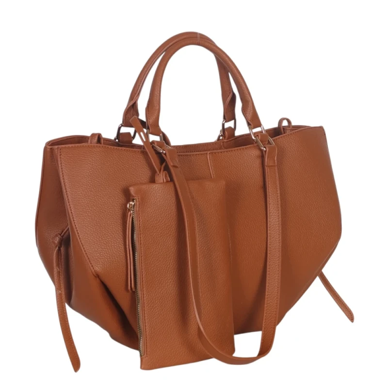 Torebka damska shopper bag Gallantry Paris – duża modna torba miejska A4 na ramię z saszetką
