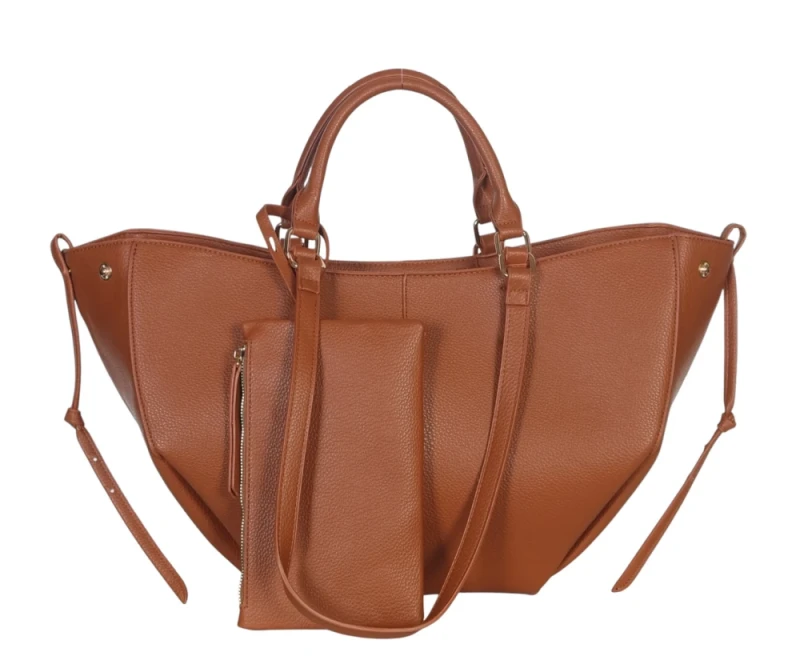 Torebka damska shopper bag Gallantry Paris – duża modna torba miejska A4 na ramię z saszetką