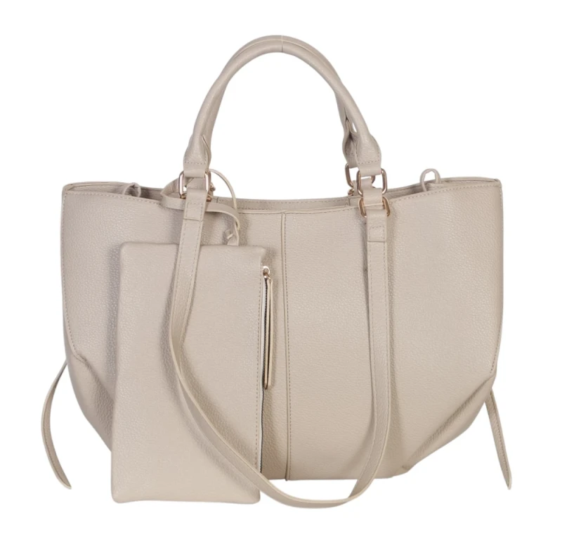 Torebka damska shopper bag Gallantry Paris – duża modna torba miejska A4 na ramię z saszetką