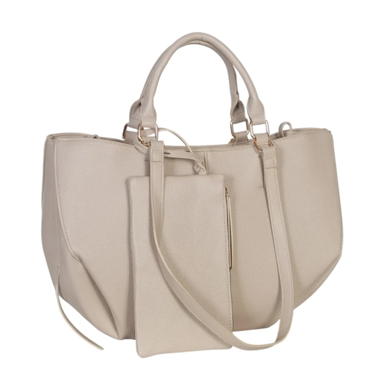Torebka damska shopper bag Gallantry Paris – duża modna torba miejska A4 na ramię z saszetką