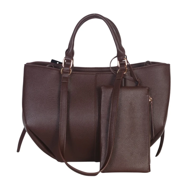 Torebka damska shopper bag Gallantry Paris – duża modna torba miejska A4 na ramię z saszetką