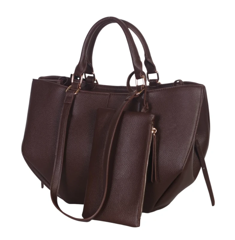 Torebka damska shopper bag Gallantry Paris – duża modna torba miejska A4 na ramię z saszetką