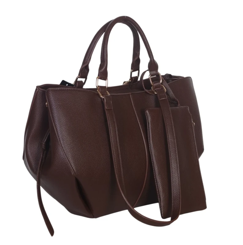 Torebka damska shopper bag Gallantry Paris – duża modna torba miejska A4 na ramię z saszetką
