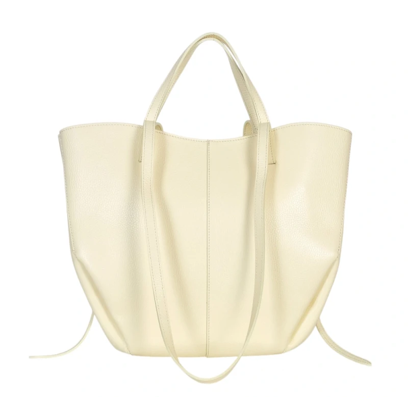 Żółta skórzana torba damska Shopper XL | BESTSELLER | Vera Pelle
