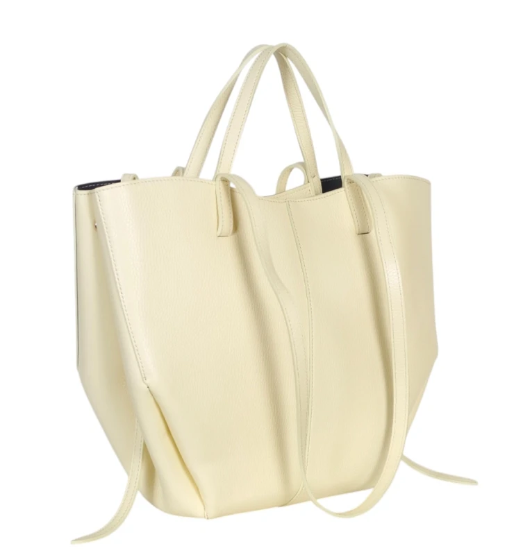 Żółta skórzana torba damska Shopper XL | BESTSELLER | Vera Pelle