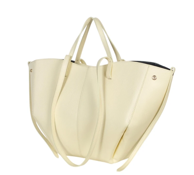Żółta skórzana torba damska Shopper XL | BESTSELLER | Vera Pelle