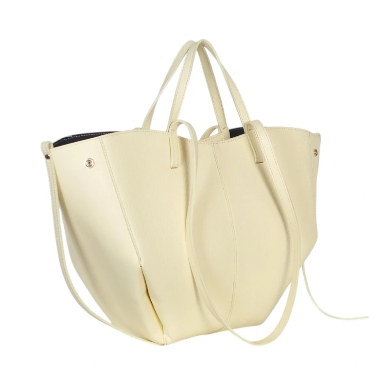 Żółta skórzana torba damska Shopper XL | BESTSELLER | Vera Pelle