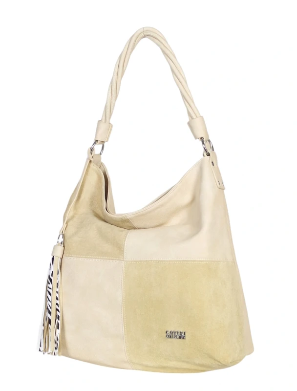 Coveri Italy torebka damska worek z zamszem – z długim paskiem | Wiosna 2026