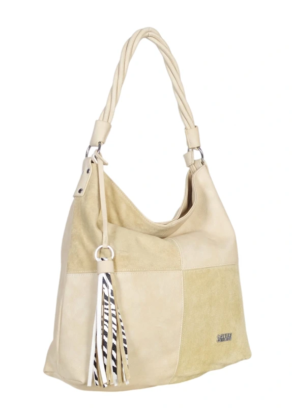 Coveri Italy torebka damska worek z zamszem – z długim paskiem | Wiosna 2026