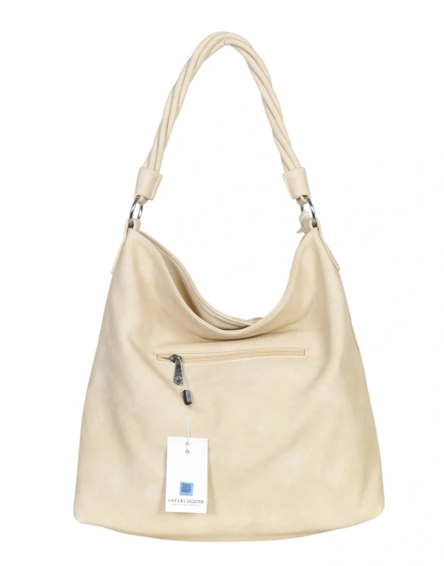 Coveri Italy torebka damska worek z zamszem – z długim paskiem | Wiosna 2026