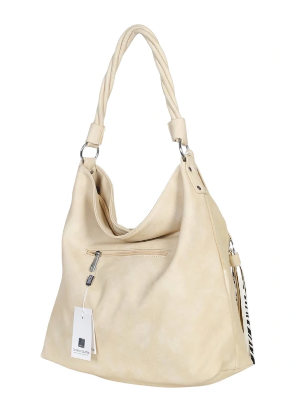 Coveri Italy torebka damska worek z zamszem – z długim paskiem | Wiosna 2026