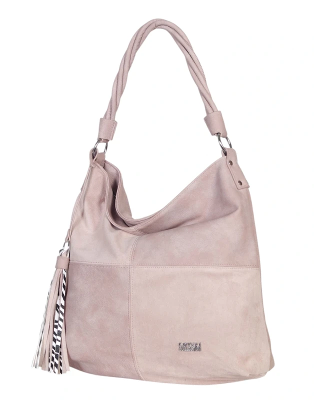 Coveri Italy torebka damska worek z zamszem – z długim paskiem | Wiosna 2026