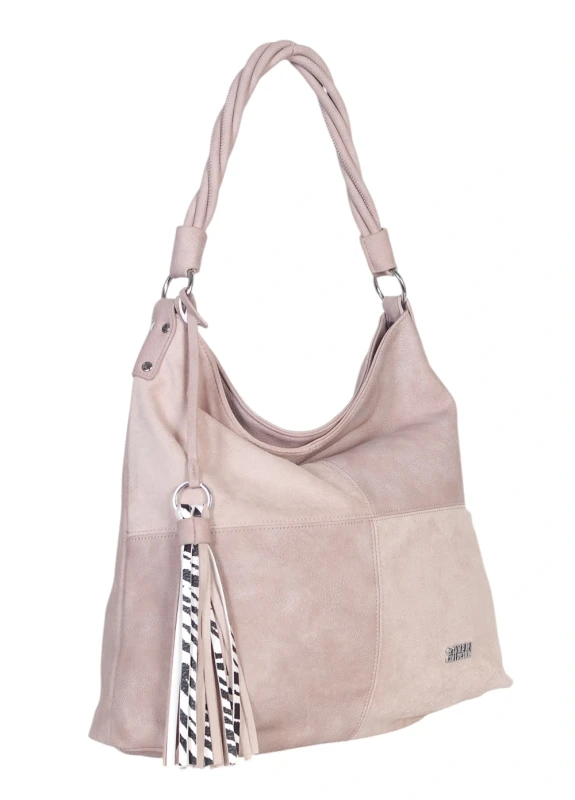 Coveri Italy torebka damska worek z zamszem – z długim paskiem | Wiosna 2026