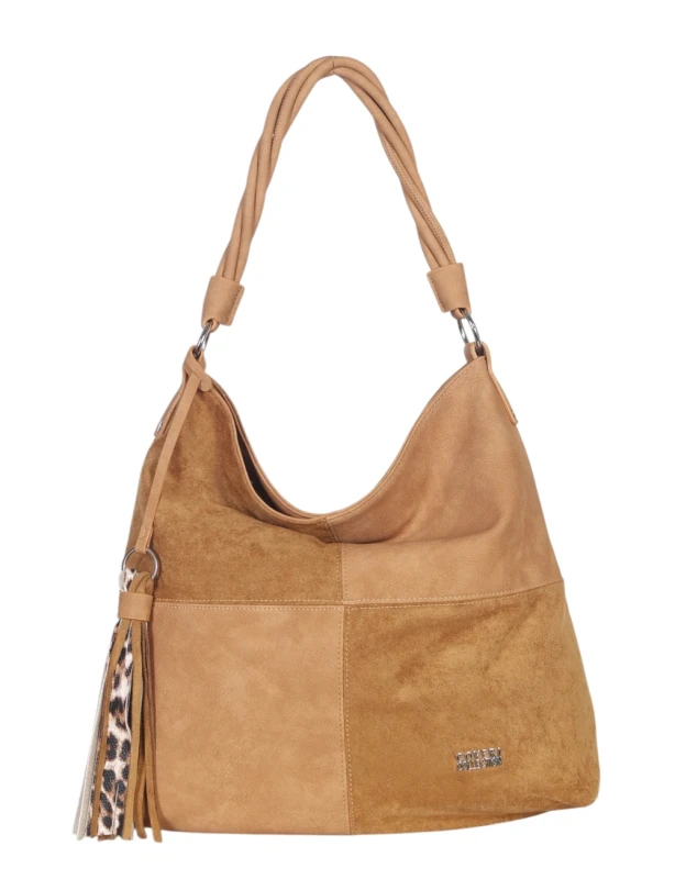 Coveri Italy torebka damska worek z zamszem – z długim paskiem | Wiosna 2026